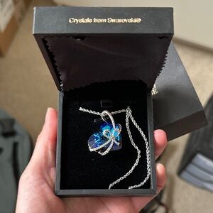 Swarovski Sapphire Blue Heart Necklace